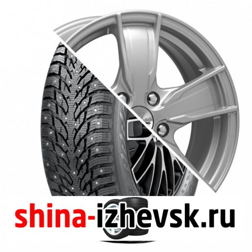 Колесо в сборе Nokian Hakkapeliitta 9 SUV 215/65 R16 T 102 + iFree Мохито 6.5xR16 5×114.3 ET40 DIA66.1 Серебристый в Ижевске